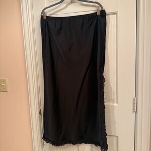 Wild Fable Black Maxi Skirt with Lace Detail